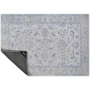 GelPro Nevermove Jordan Blue 2 ft. x 2.8 ft. Machine-Washable Polyester Designer Accent Area Rug with GellyGrippers