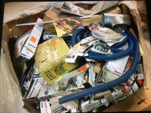 Gaylord full of assorted  Everbilt Vent Hoods and Plumbing accessories - and misc items  various models and conditions Customer Returns - Review all pictures