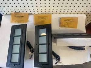 LOT OF THREE HINCKLEY MADE IN USA METAL LIGHTS 4  X  9.5 NEW OLD STOCK