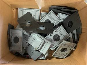 BOX OF WEATHERPROOF ELECTRICAL COVERS
