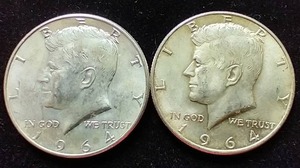 2 90% Silver Kennedy Half Dollars