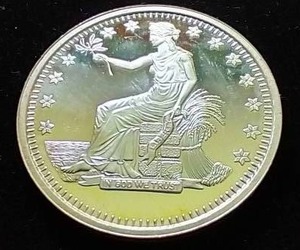 Trade Dollar Style 1 Oz. Silver Round