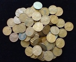 100 Unsearched Wheat Pennies - 1911, etc