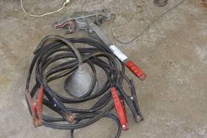 lot 42 image: come a long jumper cables and funnel