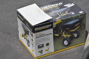 lot 80 image: Heavy Duty 85 Lb Tow Behind Broadcast Spreader ATVUTV