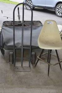 lot 111 image: dolly and yellow high top swivel chair