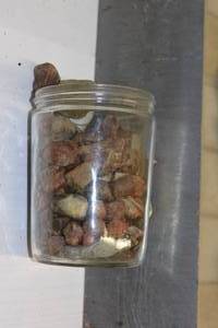 lot 123 image: Jar of rocks