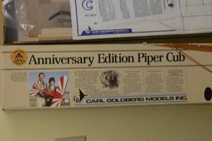 lot 137 image: Carl Goldberg Anniversary Edition Piper Cub RC Airplane Kit selling for 350 on ebay