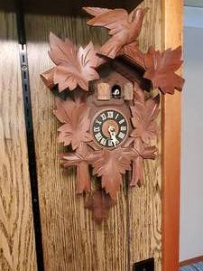lot 223 image: black forest cuckoo clocks from Germany Edelweiss 2 cuckoos