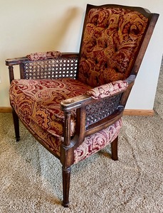 lot 60 image: Vintage Paisley Upholstered Chair