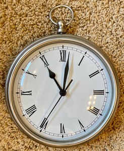 lot 69 image: Pottery Barn Clock on a Stand