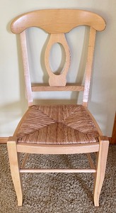lot 81 image: Wooden Chair with a Caned Seat