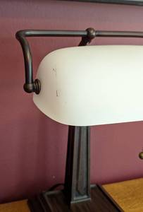 lot 28 image: Small Bronze Desk Lamp