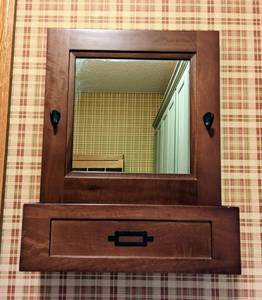 lot 152 image: Wooden Entryway Mirror