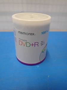 lot 25 image: Memorex printable DVDR (16X, 4.7GB,120Min.)