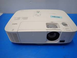 lot 53 image: NEC&nbspP350W Projector  1280 x 800 resolution  3500 ANSI Lumens &nbspDark shadow on right side of screen  includes power cable
