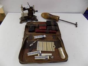 Vintage itemsbathroom kitshoe stretchersewing machine