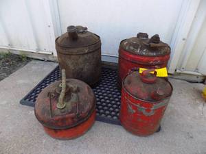 Vintage gasoil cans