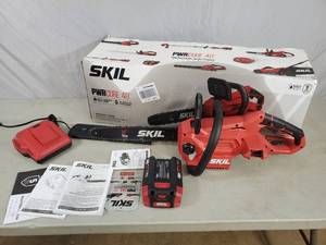 Skil 40 volt Brushless Lithium Ion Chainsaw with Battery and Charger