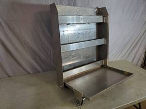Pit Pal Aluminum Race Trailer Can Organizer with Work Area