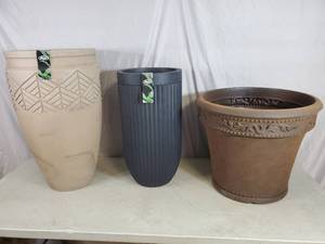 3 New Large Planters