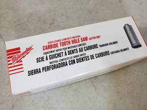 New Milwaukee Carbide Tooth Hole Saw