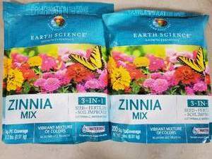 2 New Bags of Flower Seed  Fertilizer Mix
