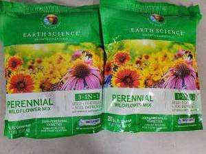 2 New Bags of Flower Seed  Fertilizer Mix