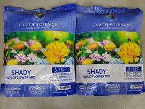 2 New Bags of Flower Seed  Fertilizer Mix