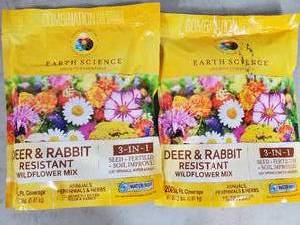 2 New Bags of Flower Seed  Fertilizer Mix