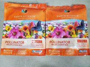 2 New Bags of Flower Seed  Fertilizer Mix