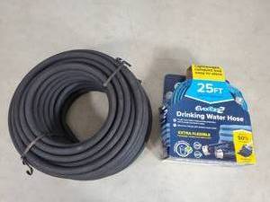 New 100 ft Soaker Hose and 25 ft RV  Marine Drinking Water Hose