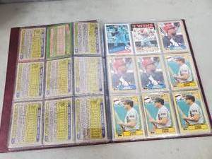 Book with 96 Vintage Baseball Cards Including Puckett, McGuire, and More