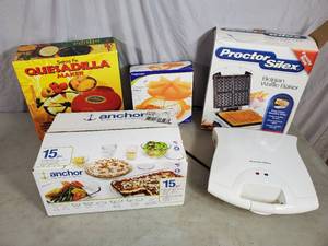New Anchor Baking Set, Quesadilla Maker, Waffle Maker, Etc