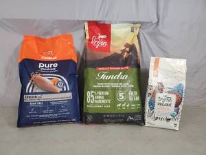 3 New Bags of Pet Food