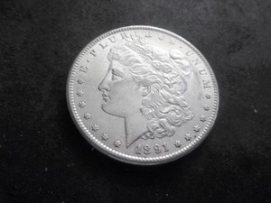 lot 22 image: 1891 S Morgan Silver Dollar