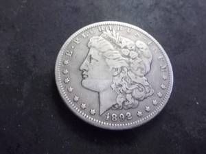 lot 23 image: 1892 0 Morgan Silver Dollar