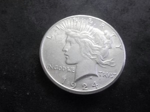 lot 47 image: 1924 S Peace Silver Dollar