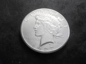 lot 53 image: 1927 Peace Silver Dollar