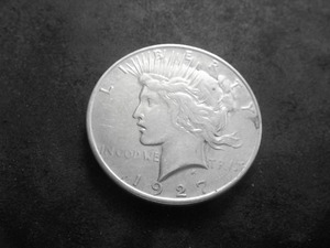 lot 54 image: 1927 D Peace Silver Dollar