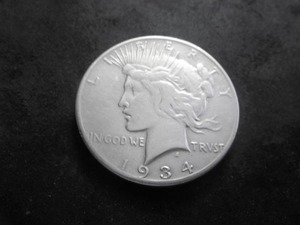 lot 60 image: 1934 S Peace Silver Dollar