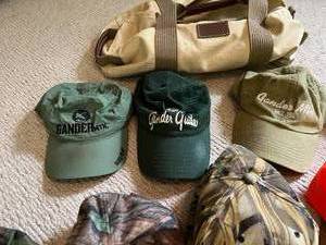 lot 72 image: Lot of 8 Hats & Eddie Bauer Bag