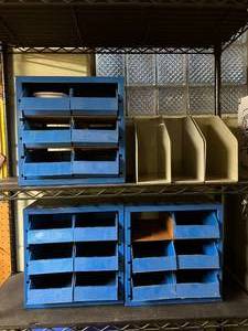 lot 136 image: Metal Shelving Unit with Organizers
