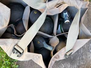 lot 210 image: 6 Duck Decoys - weighted and carry bag #3