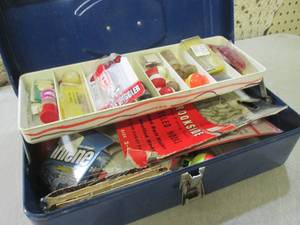 (CSB) Vintage Metal 14 Tackle Box ...