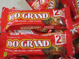 (B-1) 18 100 Grand Candy Bars Past ...