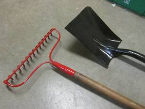 (F-3) Garden Rake and Shovel...
