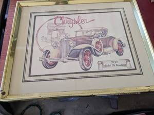 lot 103 image: 2016 framed print of a Chrysler...