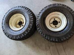 lot 117 image: 2 new Goodyear lawn tractor tires...