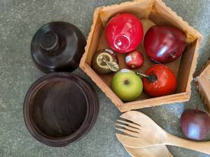 lot 125 image: 2 wood containers filled with apple...